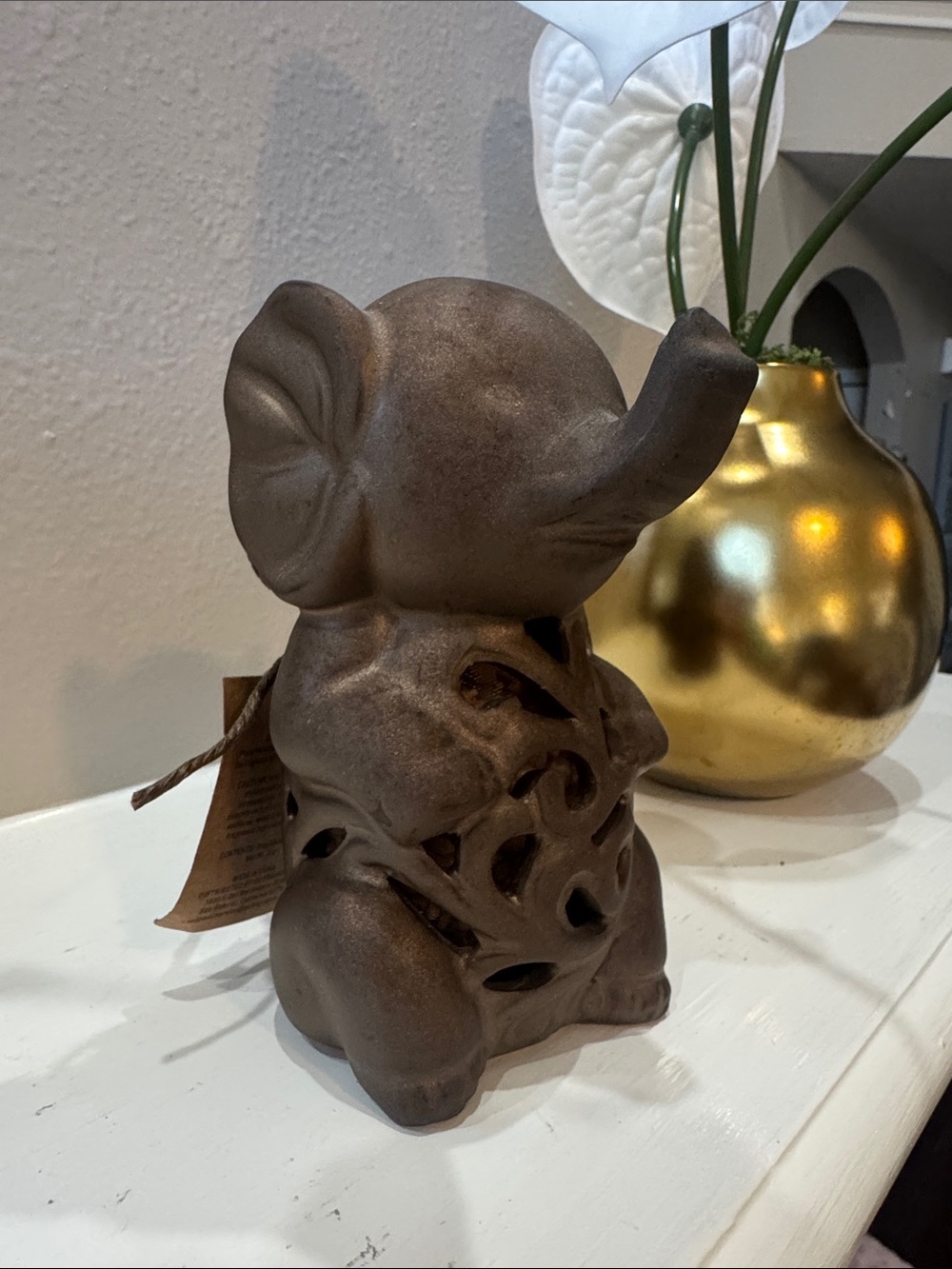 Decorative Brown Elephant Figurine